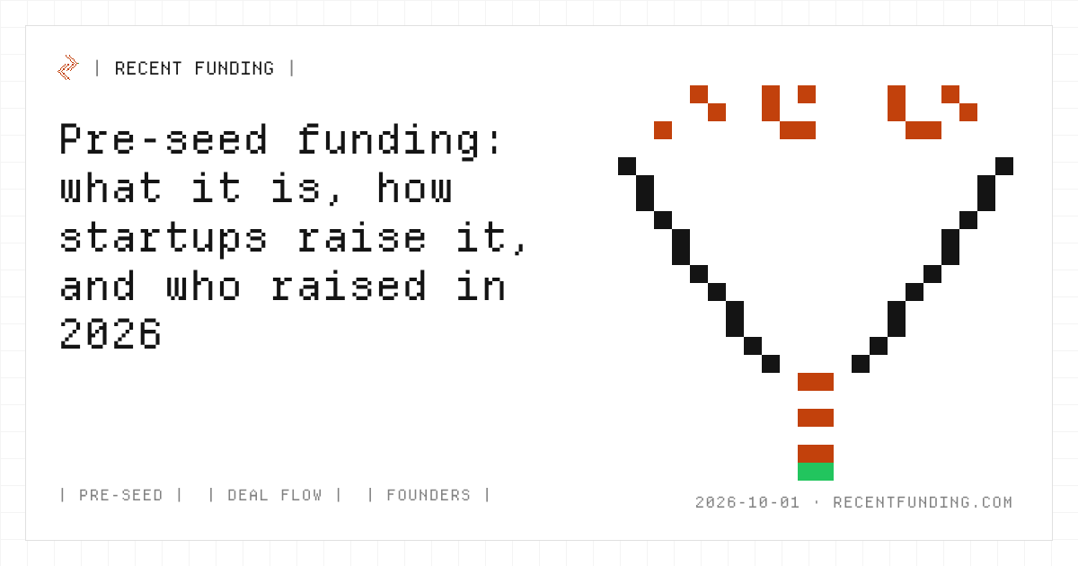 Cover image: Pre-seed funding: what it is, how startups raise it, and who raised in 2026