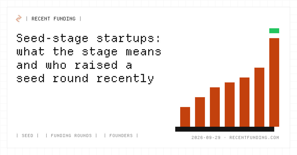 Cover image: Seed-stage startups: what the stage means and who raised a seed round recently