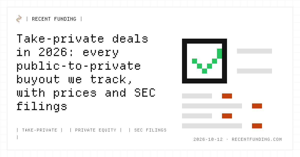 Cover image: Take-private deals in 2026: every public-to-private buyout we track, with prices and SEC filings